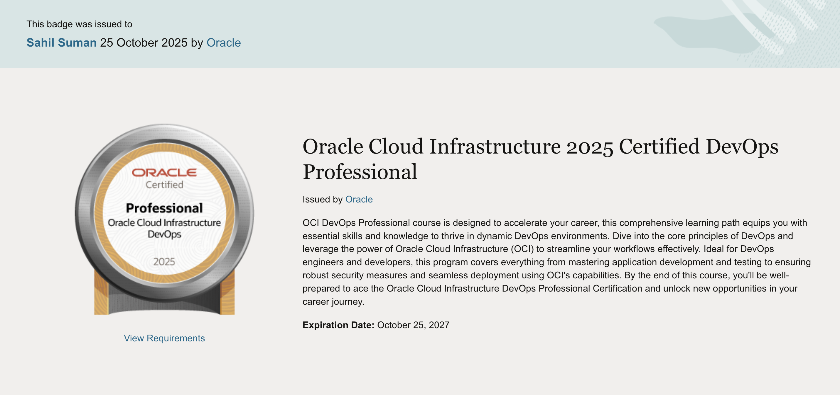 OCI Badge